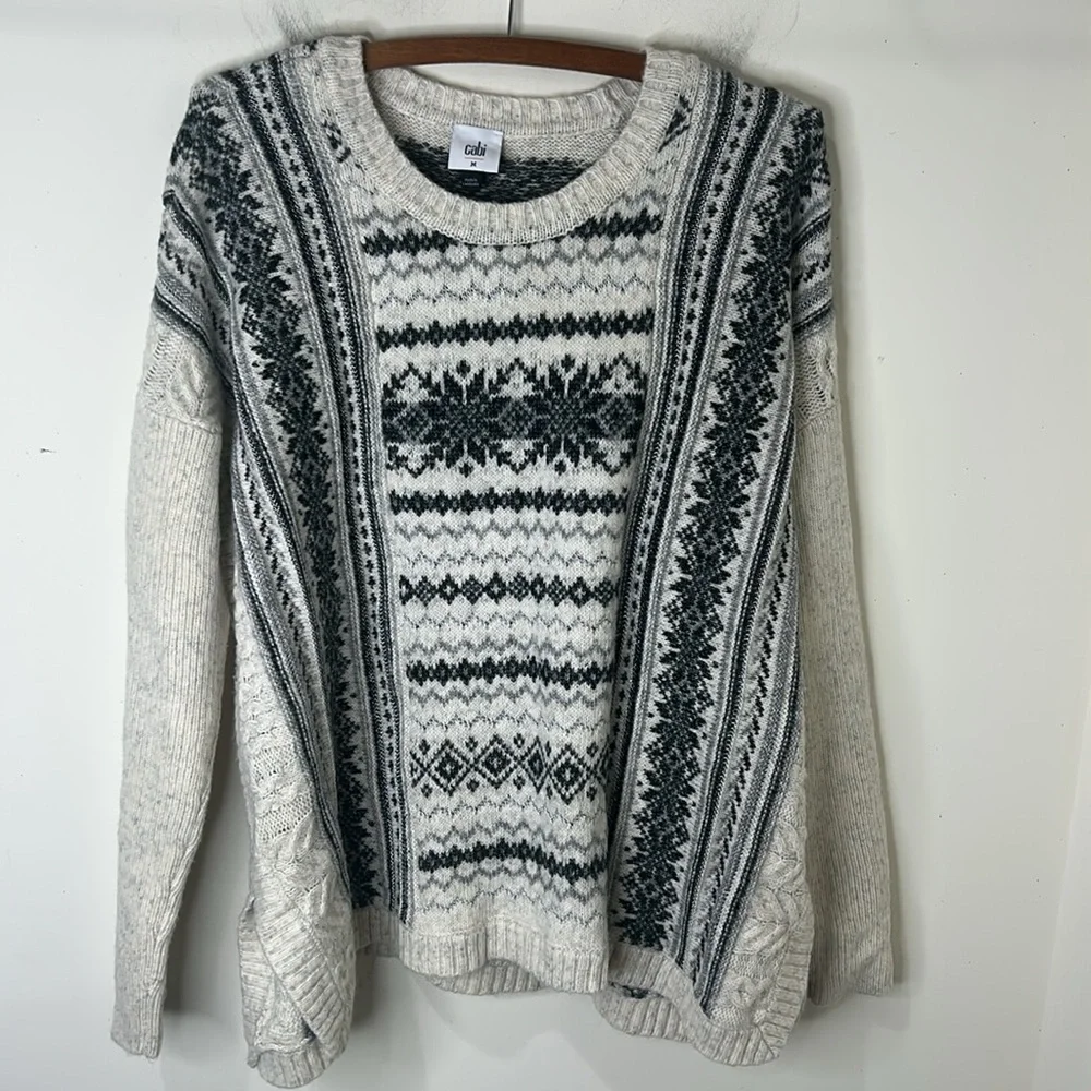 CABI Chalet Pullover Sweater 4410 Holiday Festive Size Medium - Picture 3 of 16